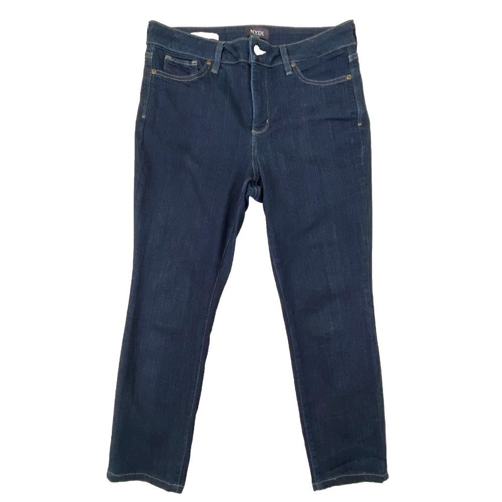 NYDJ Not Your Daughters AMI Skinny Legging Jeans Womens size 10P Tummy Tuck Blue